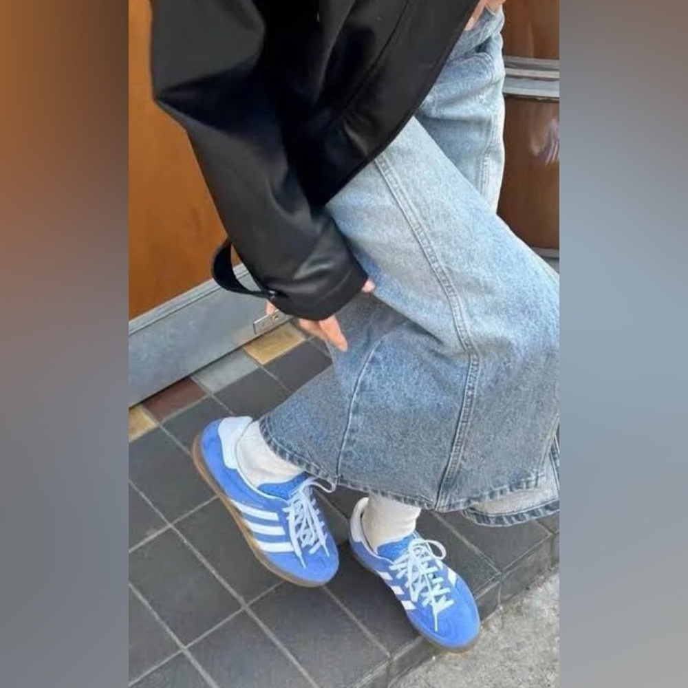 Adidas GAZELLE Blue Suede Sneakers - Picture 8 of 9